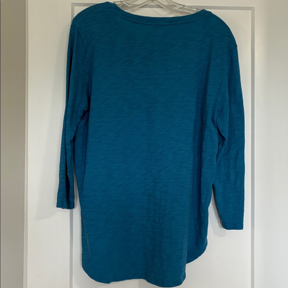 ESCAPE by habit clothes Women’s Blue Scoop Neck Tunic- 3/4 inch sleeves- Size M - Picture 8 of 8